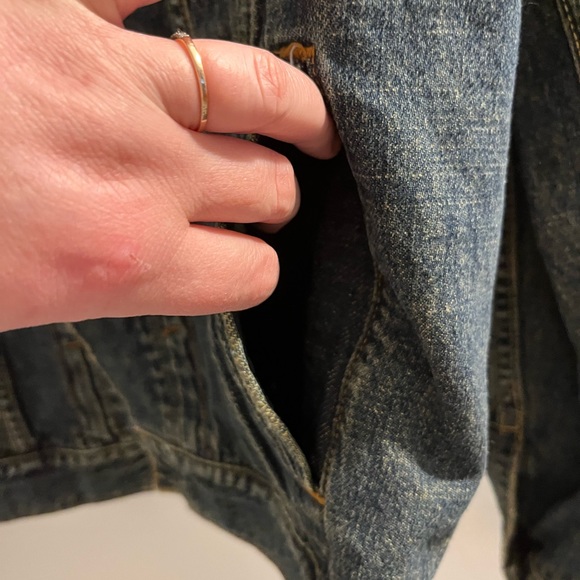 Levi’s Strauss authentic denim jean jacket mens XL dark medium wash - Picture 7 of 15